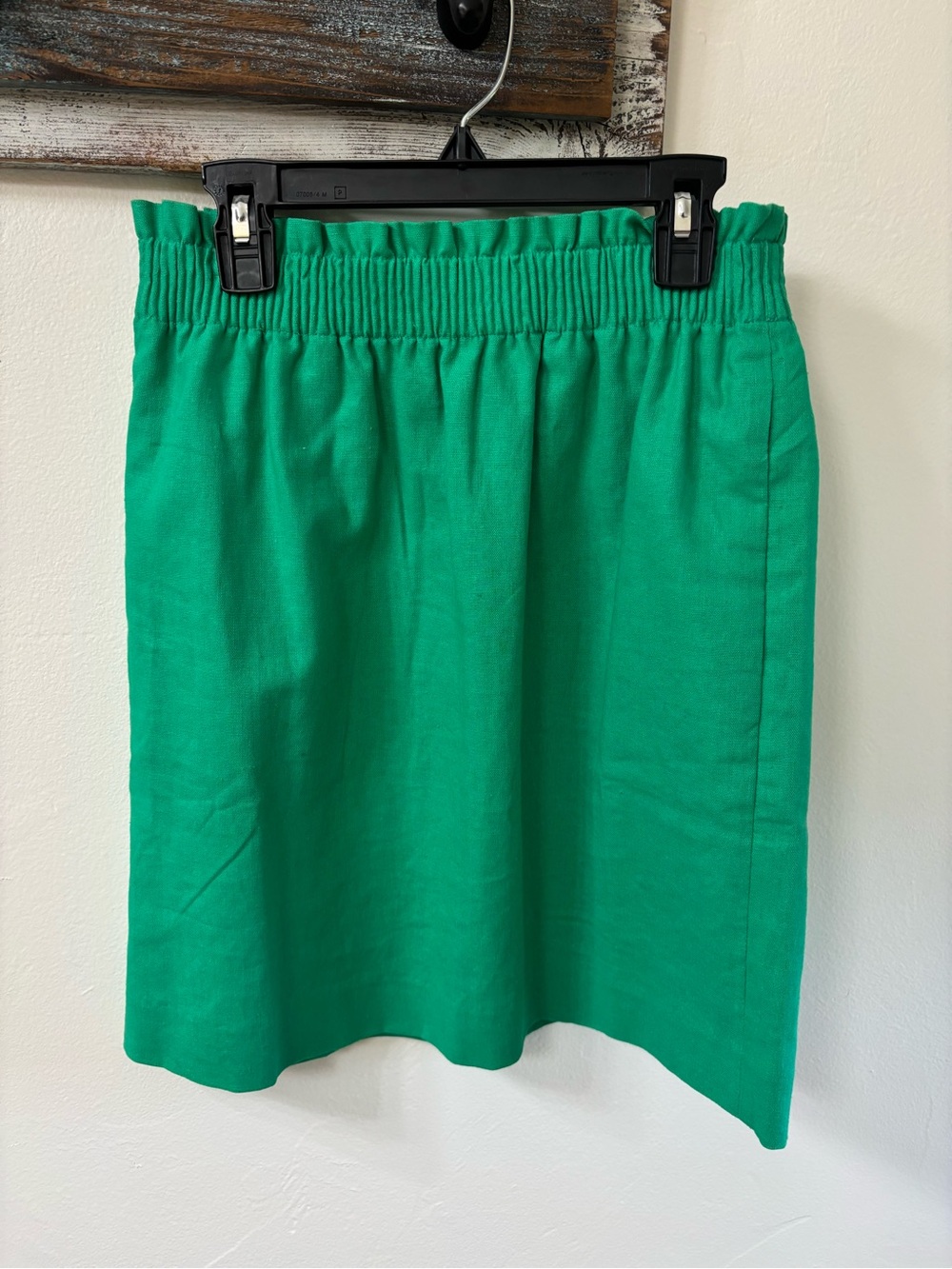 J. Crew Emerald Green Elastic-Waist Mini Skirt